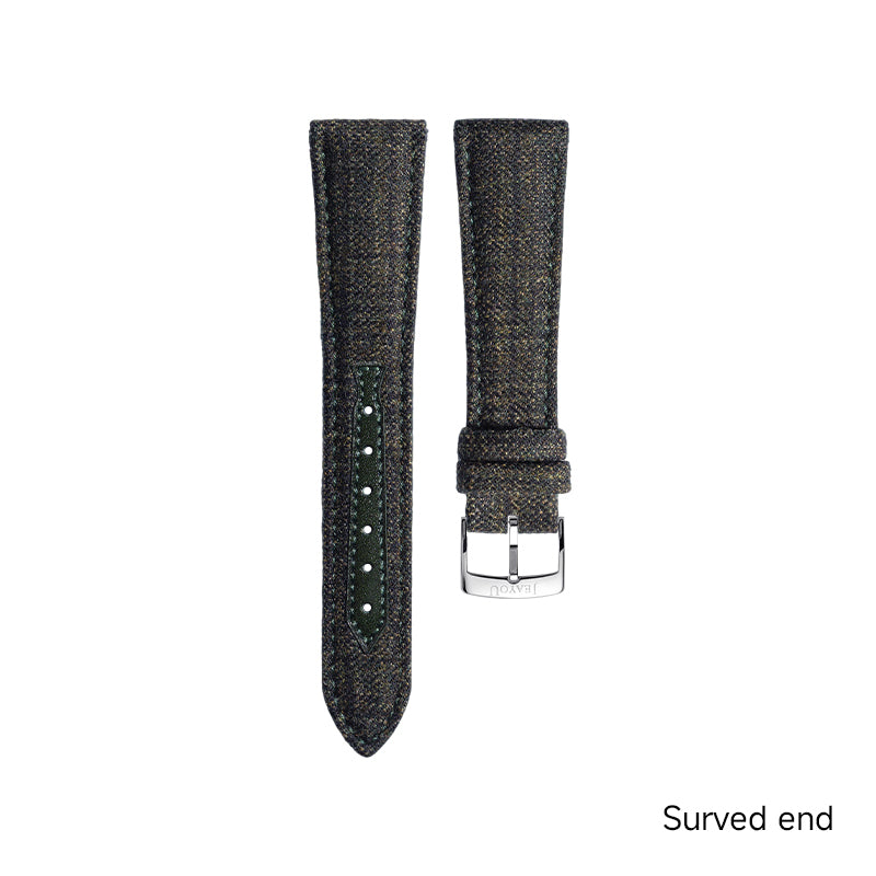 JU Tailored Noble Wool Strap(Classic)—Blackish Green Plaid