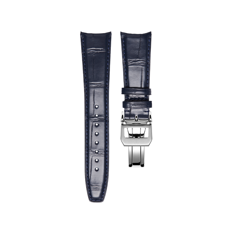 IWC 万国表蓝色弧形尼罗河鳄鱼皮表带