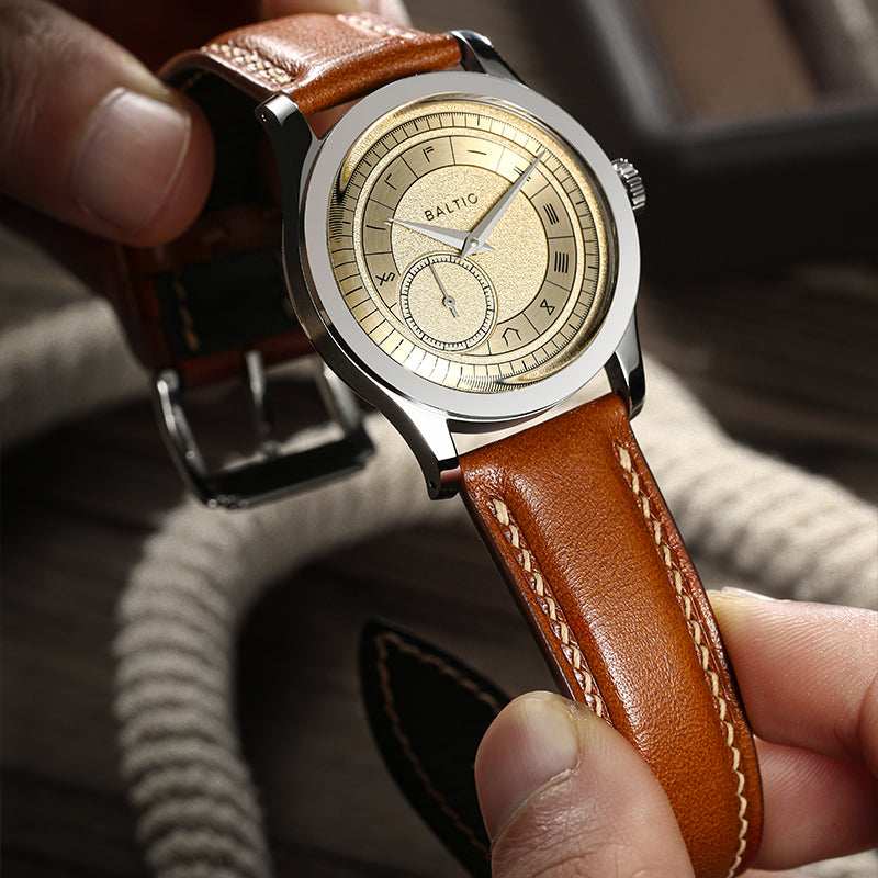 金棕色 Gentman-Tuxedo Vernazza 小牛皮表带