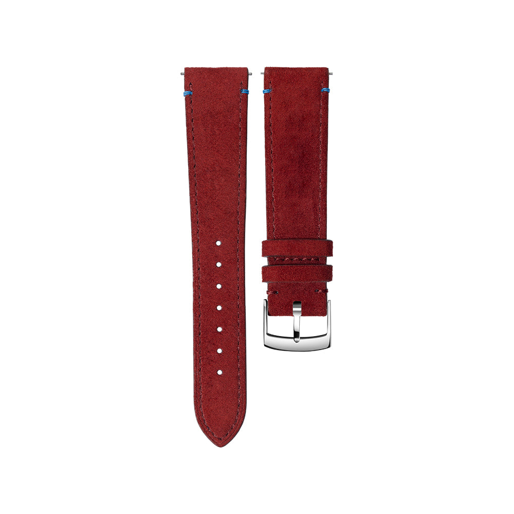 Burgundy Suede Goat Leather Strap